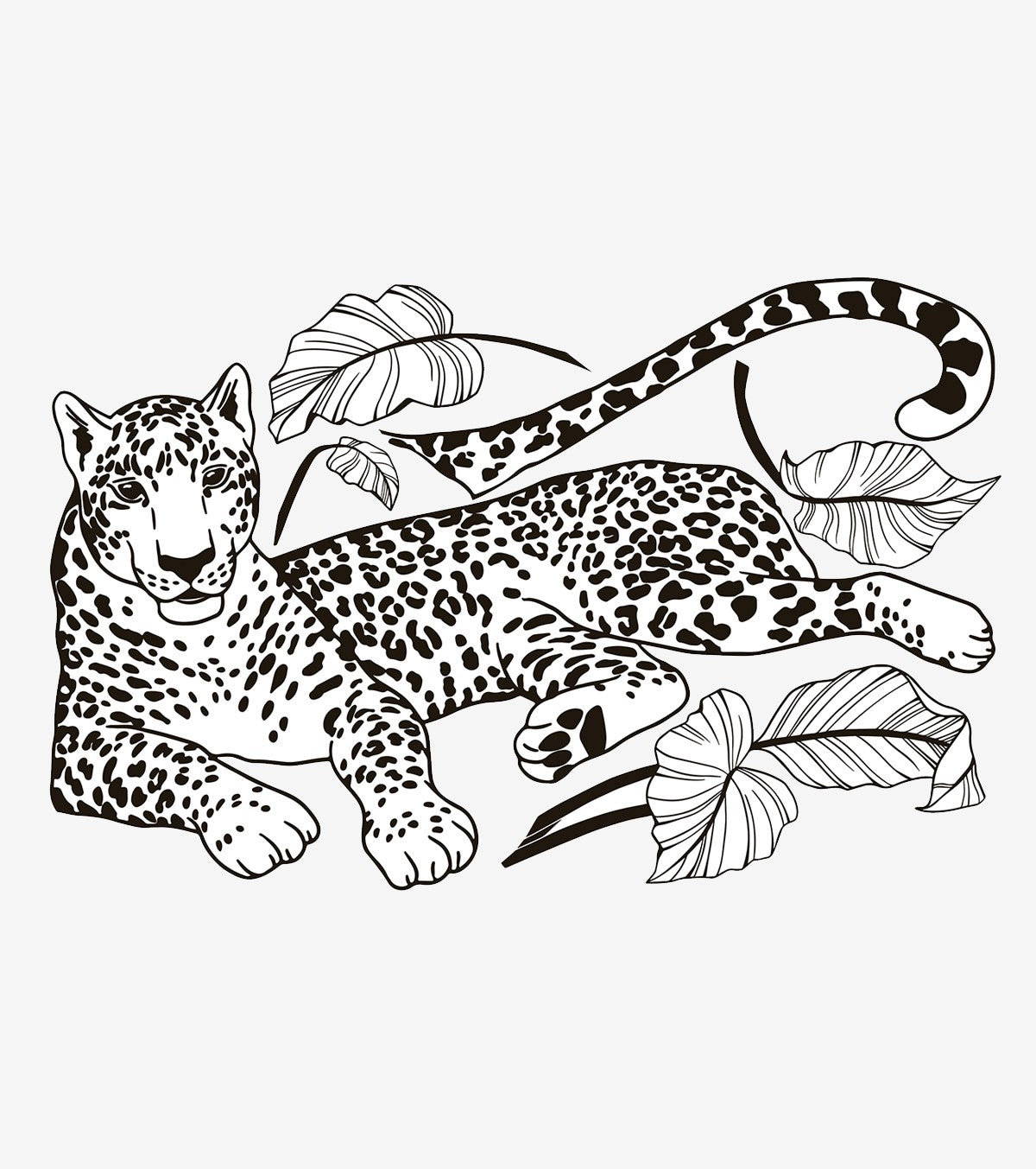 BLACK MAJIK - Large sticker - Leopard, elongated