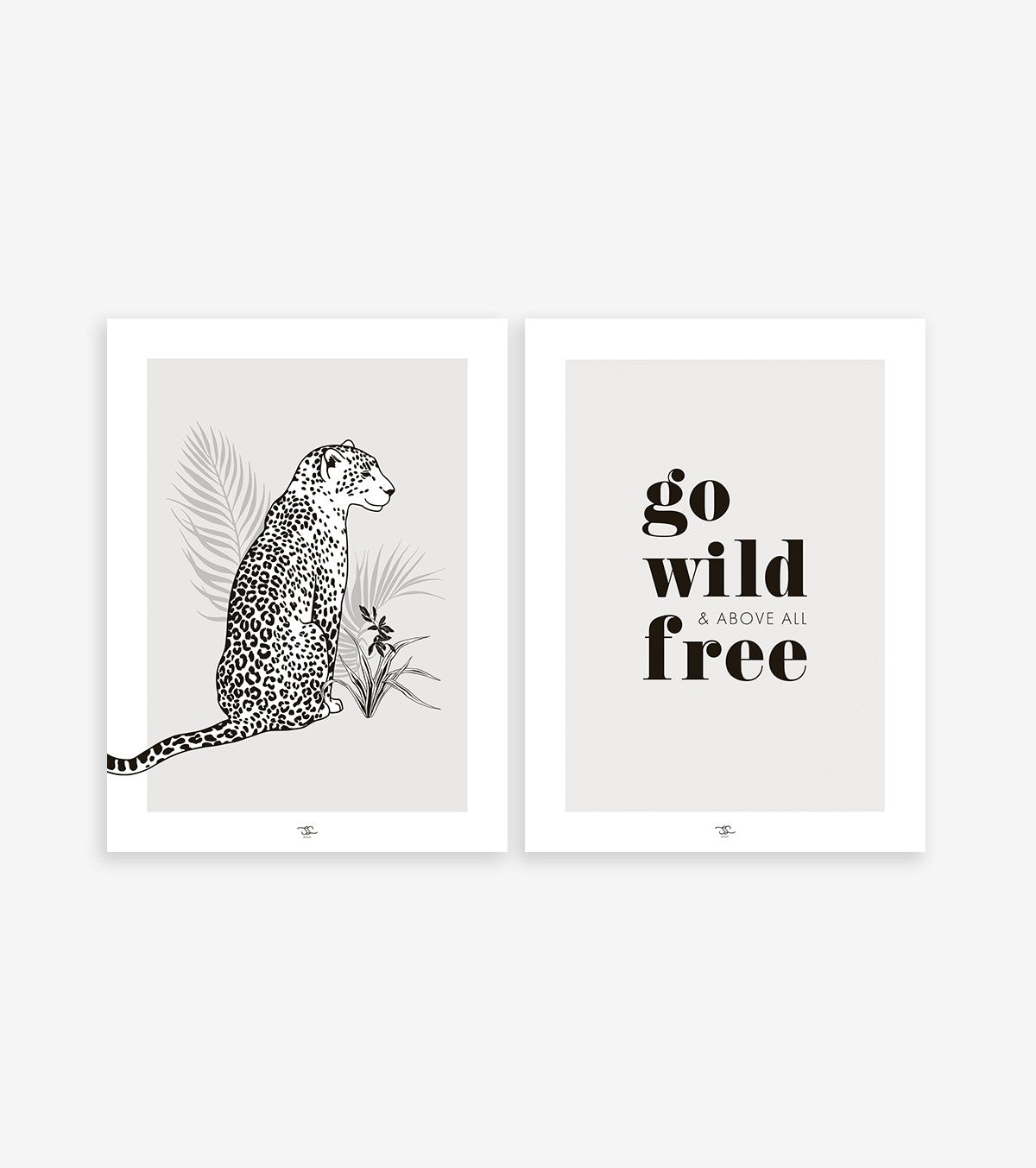 BLACK MAJIK - Set of 2 Art prints - Leopard