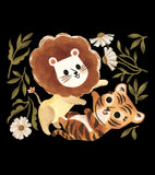 FELIDAE - Large sticker - Tiger and lion game
