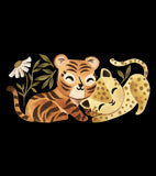 FELIDAE - Big sticker - Tiger and leopard game