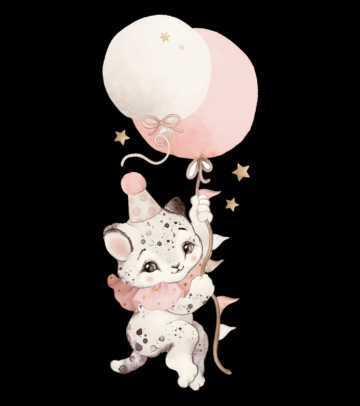 SELENE - Large sticker - Pierrot the Cheetah (pink)