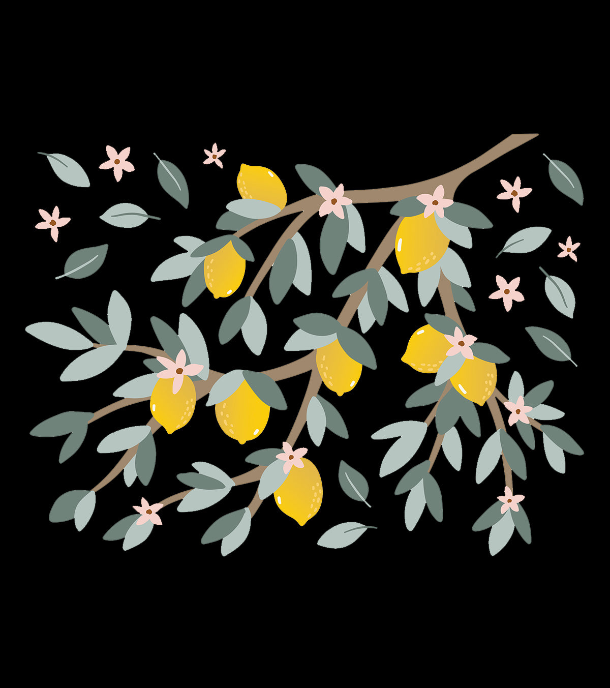 LOUISE - Large sticker - Branches and lemons