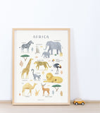 LIVING EARTH - Children's poster - African animals