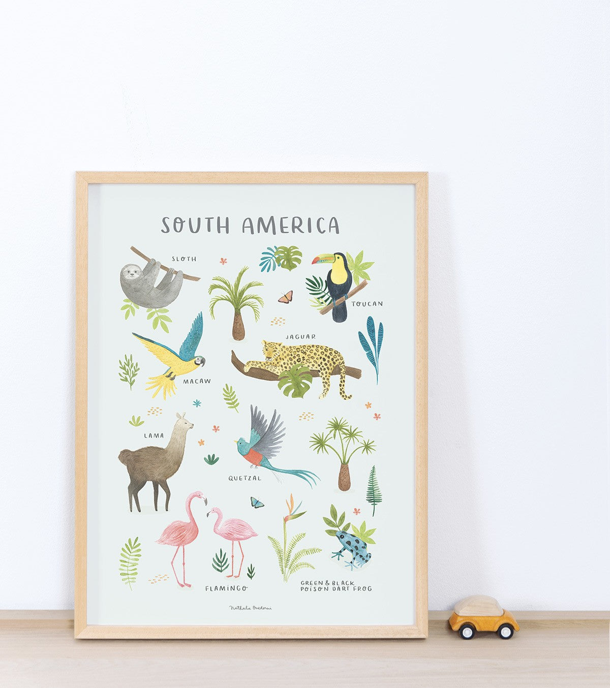 LIVING EARTH - Children's poster - Animals South America
