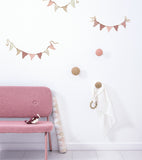 SELENE - Large sticker - Pennant garland (pink)