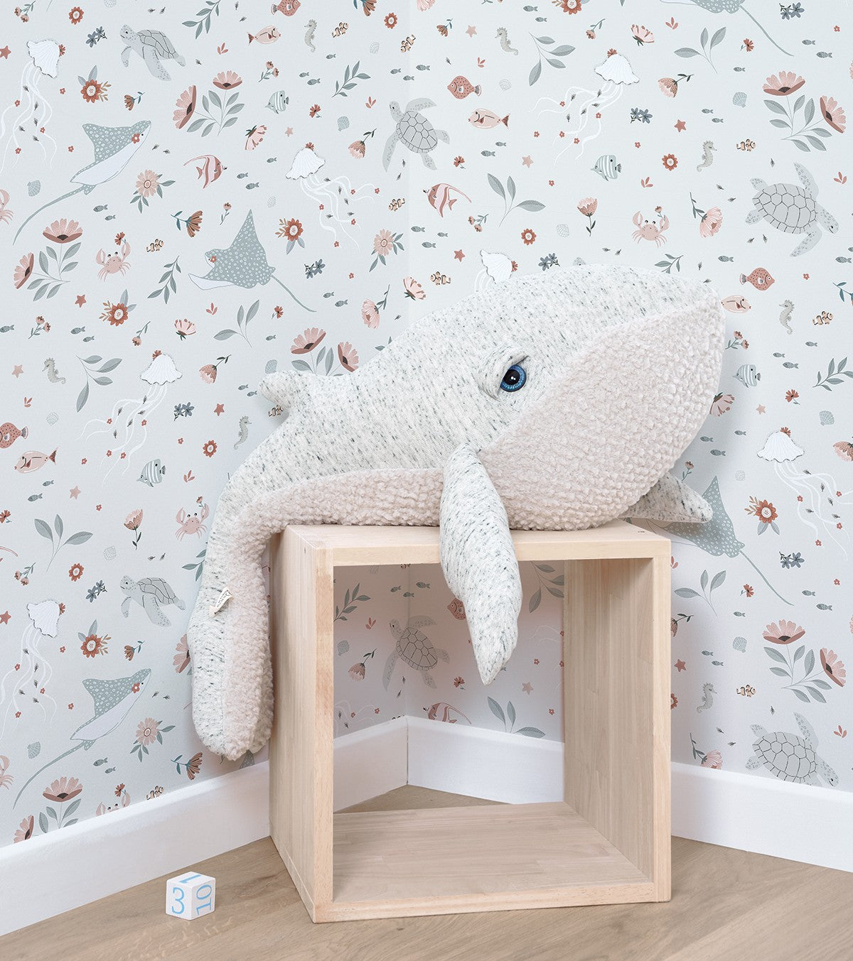 OCEAN FIELD - Children's wallpaper - Ocean animals motif