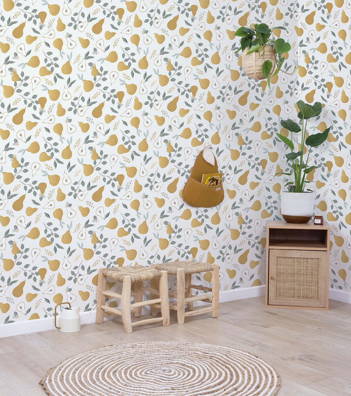 LOUISE - Children's wallpaper - Pear motif