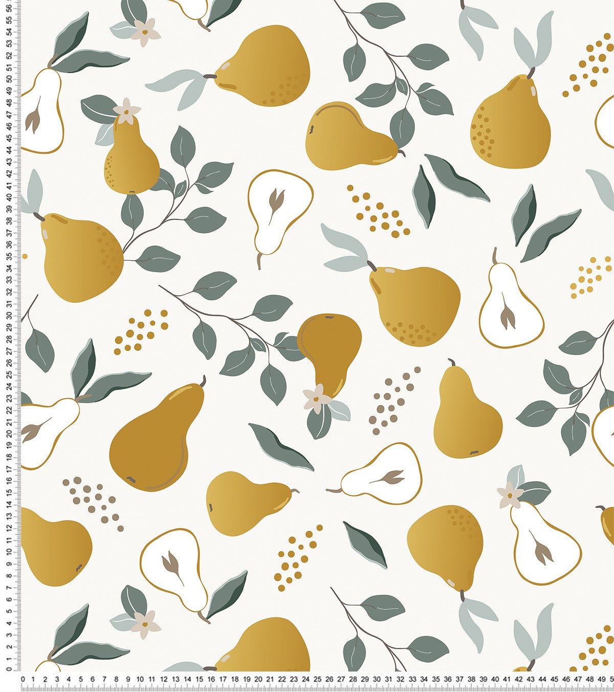 LOUISE - Children's wallpaper - Pear motif