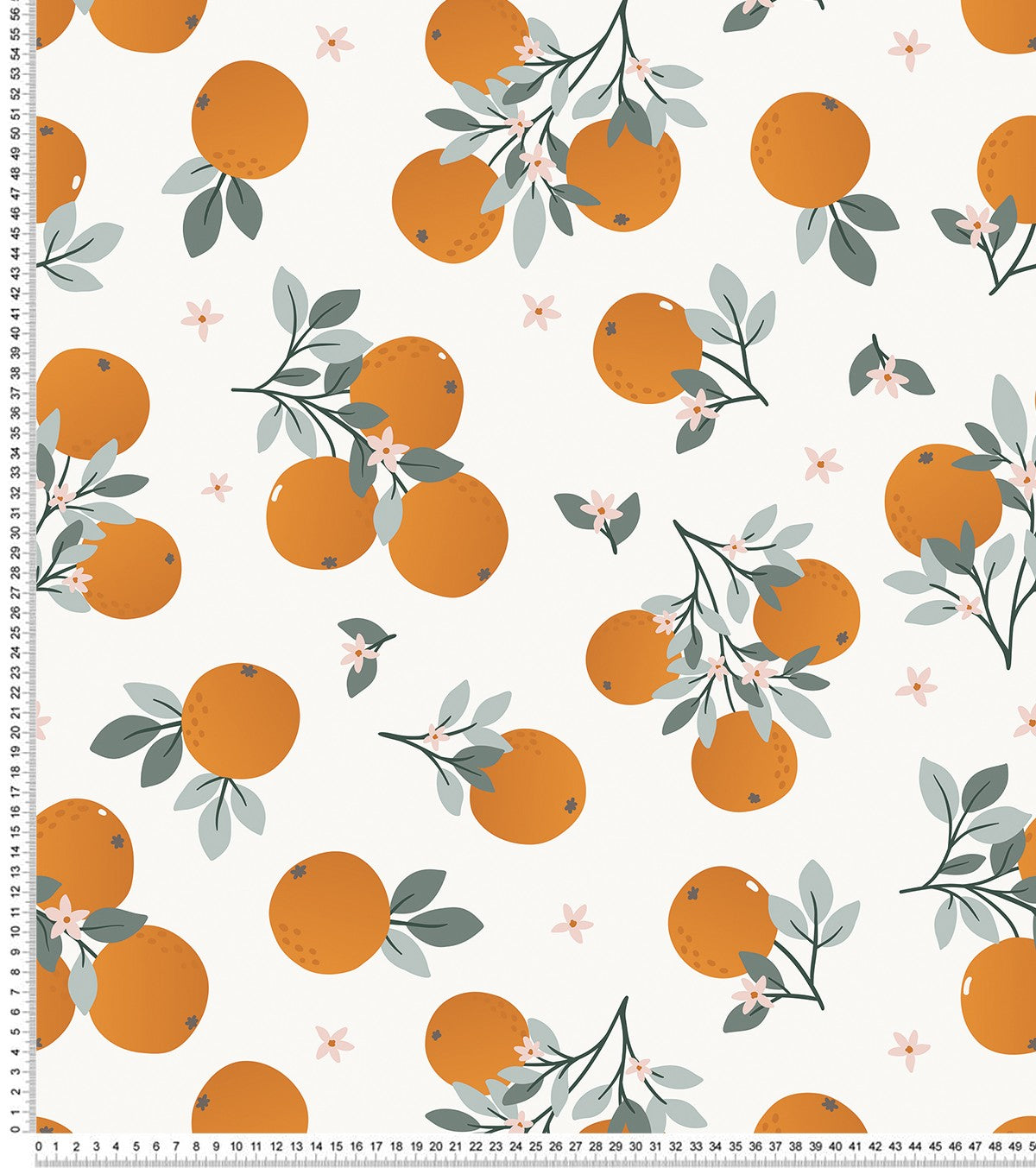 LOUISE - Children's wallpaper - Orange pattern