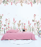 MAGENTA - Panoramic wallpaper - A field of flowers