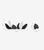 BLACK MAJIK - Large sticker - Tropical leaves
