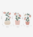LOUISE - Large sticker - Strawberry plants