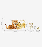 FELIDAE - Big sticker - Tiger and leopard game