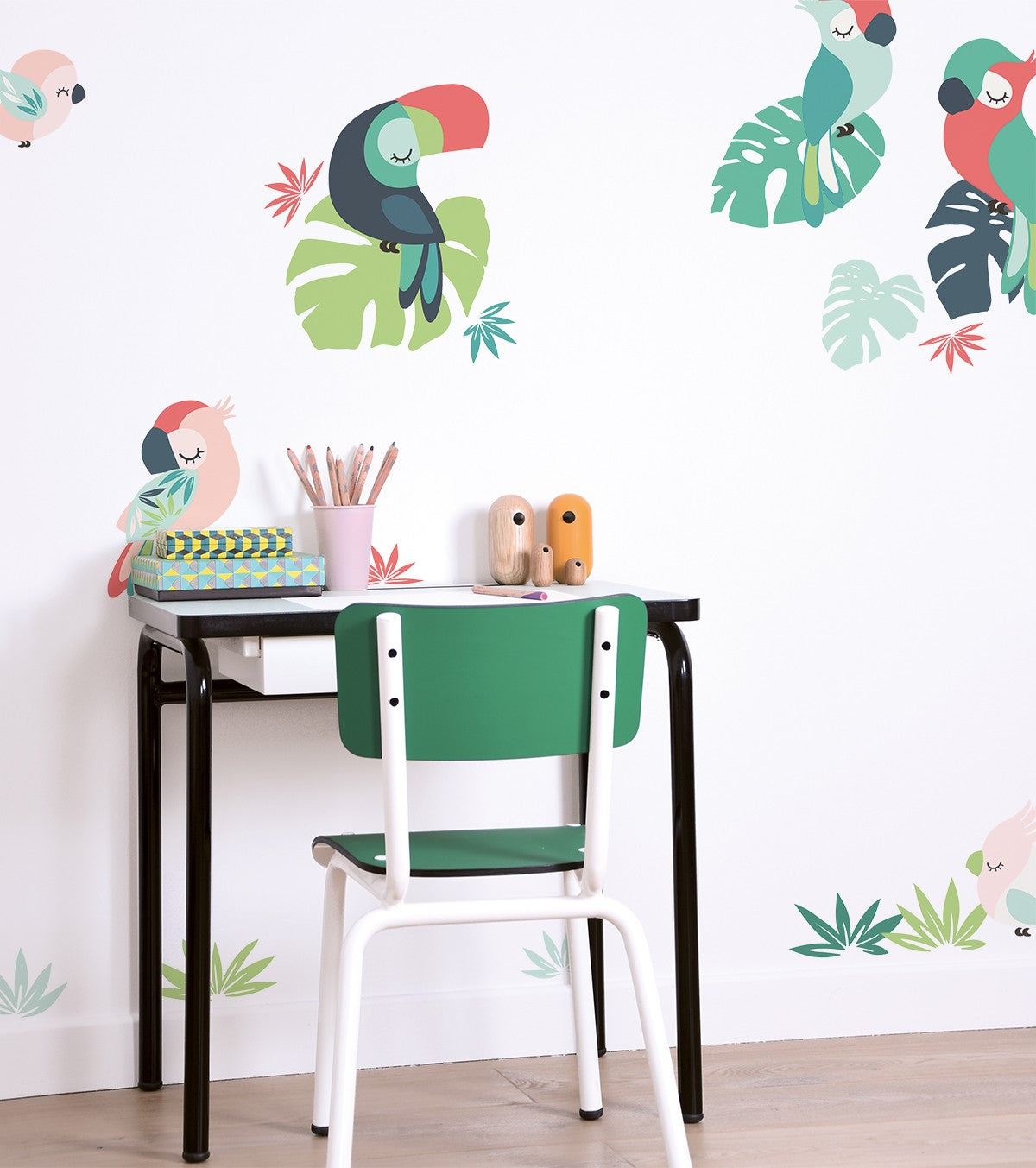 TROPICA - Wall decals murals - tropical perroquets