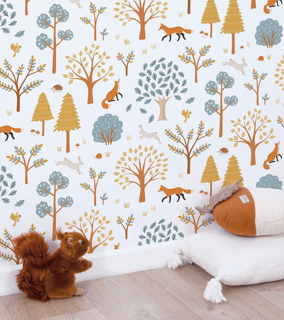 JÖRO - Children's wallpaper - Forest motif (fox)