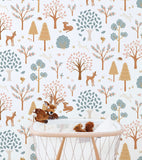 JÖRO - Children's wallpaper - Forest motif (deer)